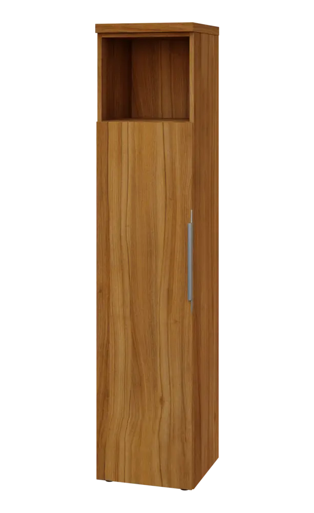 SIN 5 - 4DN kancelářská skříň, 1-dveřová/nika, levá, 1820x400x400, ořech světlý